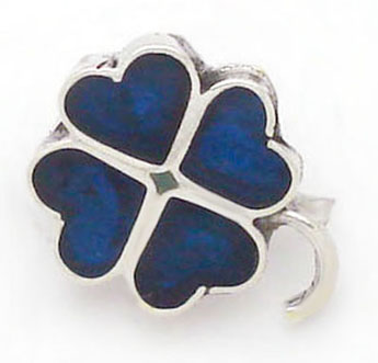 Pendant of flower of blue resin small