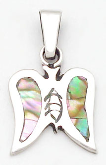 Pendant of butterfly with shell