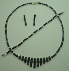 Set of bars of sodalite with frames