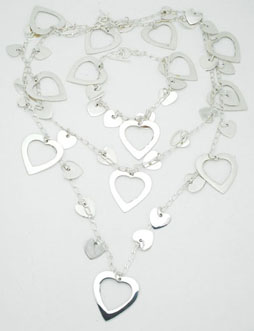 Set of perforated heart and heart lis