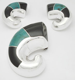 Horn Set with stones  combined