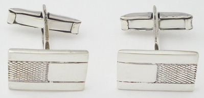 Rectangular Cufflinks with square diamond finishing