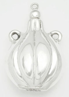 Earring perfume bottle oval with waves