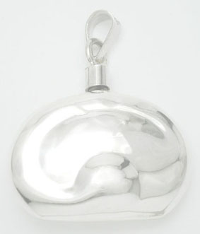 Earring perfume bottle oval embedded with  circle