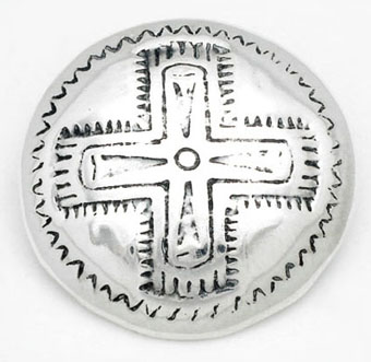 Pendant   round with cross carved