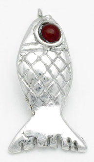 Pendant   fish with eye of jornalina red