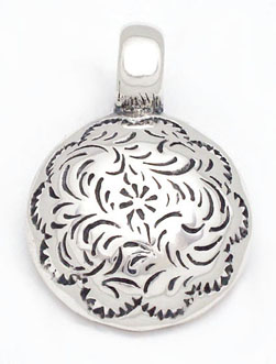 Pendant   round carved