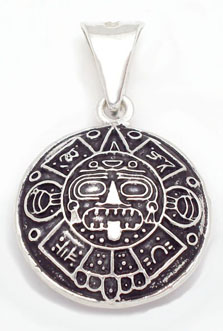 Pendiente redondo c/calendario maya