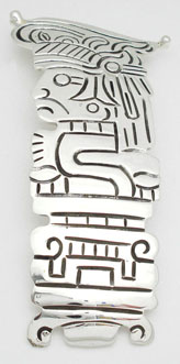 Earring with Aztec figure