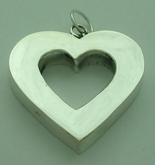 Earring in perforated heart