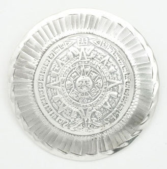 Brooch of Aztec Calendar with torsal