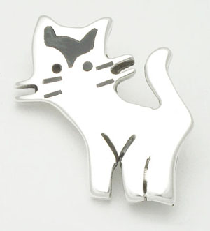 Brooch of fat cat with resin