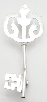 Brooch big ancient key