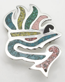 Brooch with resin several colors