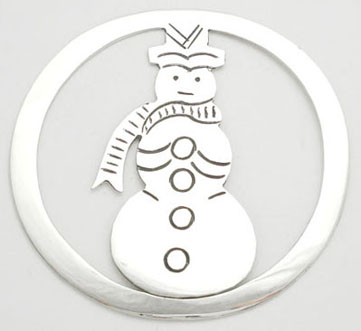 Divider with snow man in circle